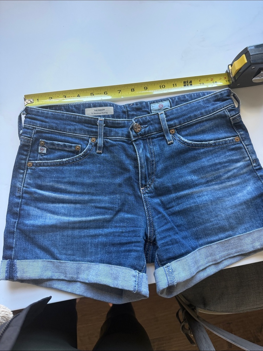 AG The Hailey Ex-Boyfriend Roll Up Jean Shorts - Picture 9 of 9